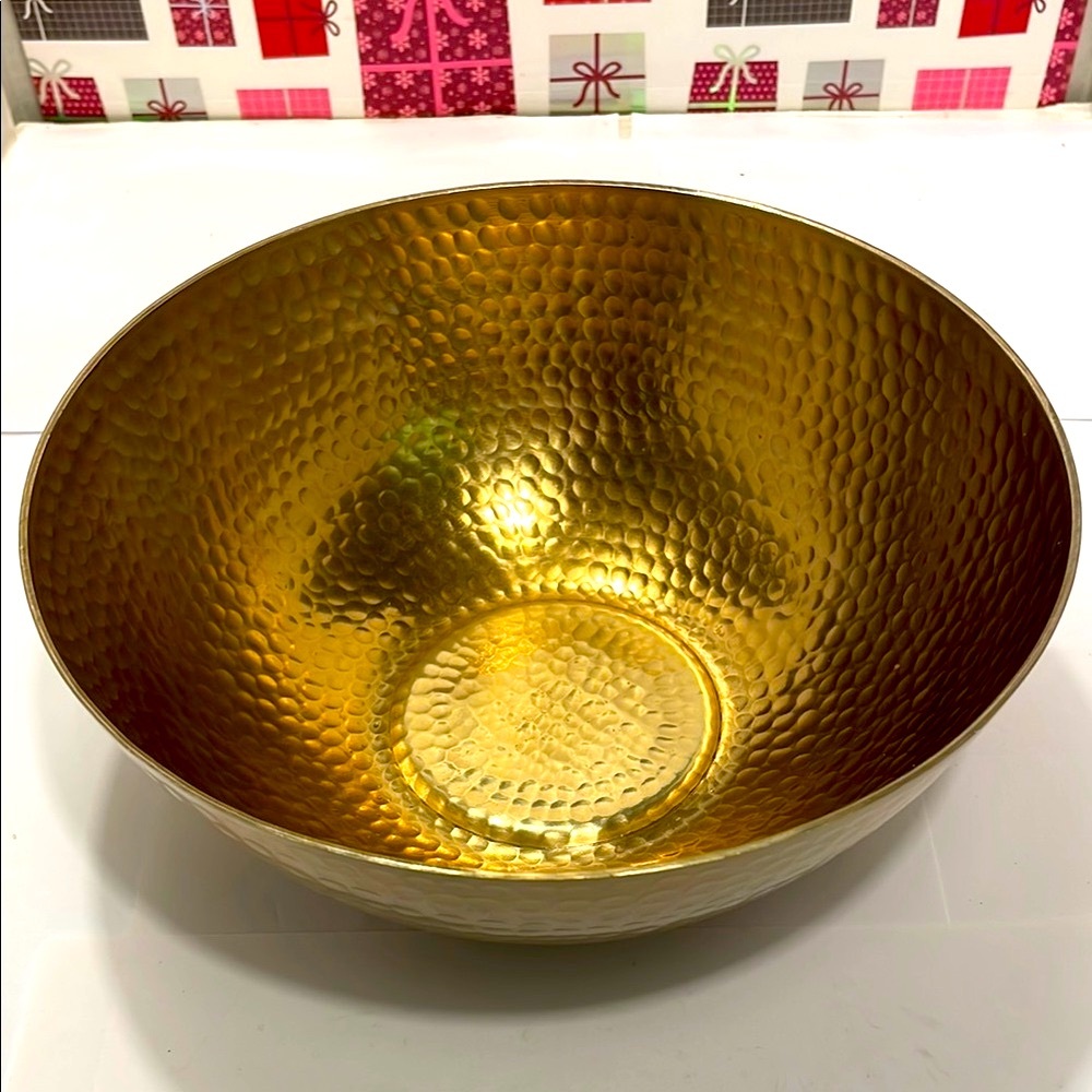 Threshold Gold Hammered Serving Bowl